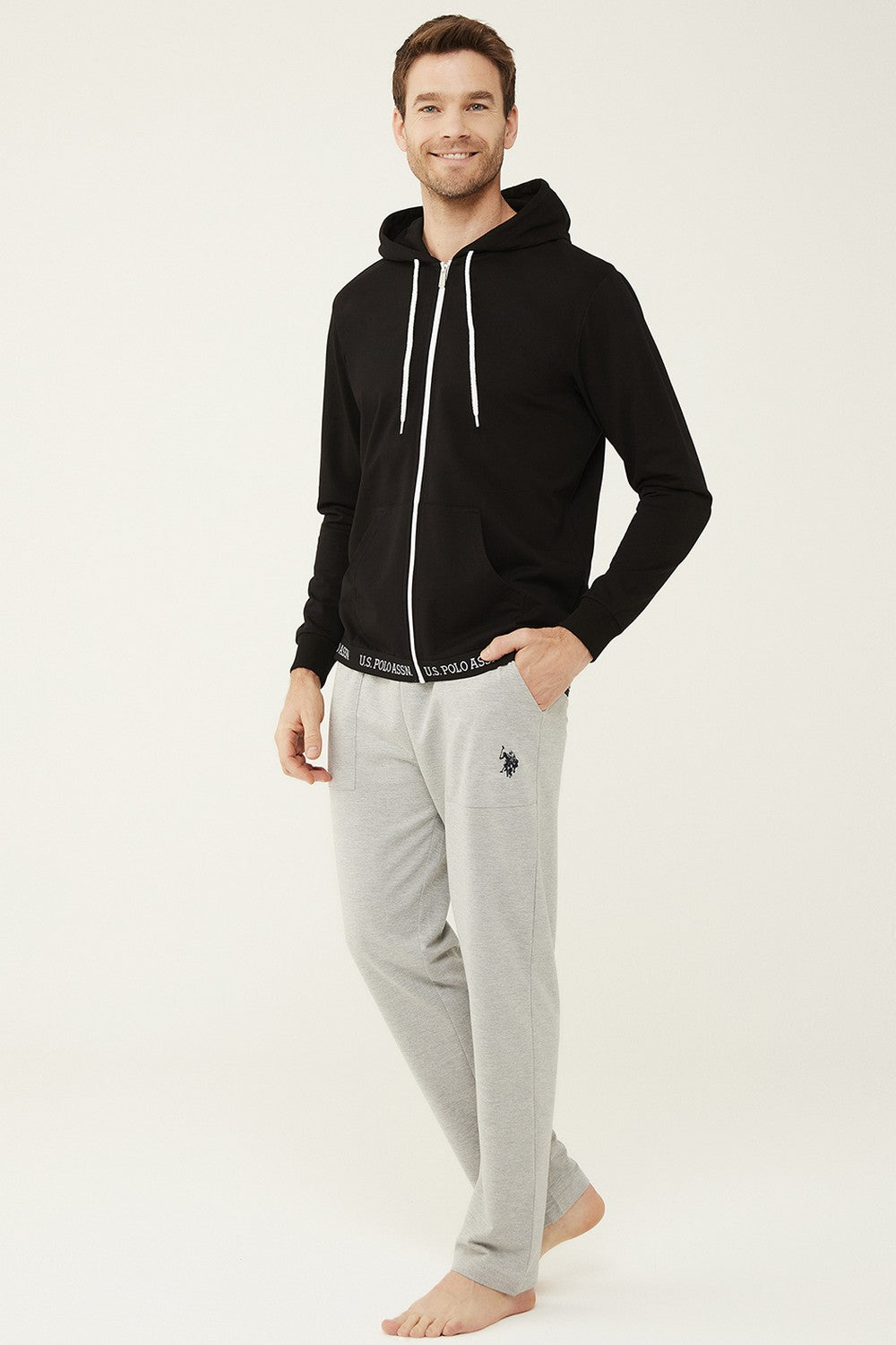 Мужская толстовка с капюшоном 18469 black