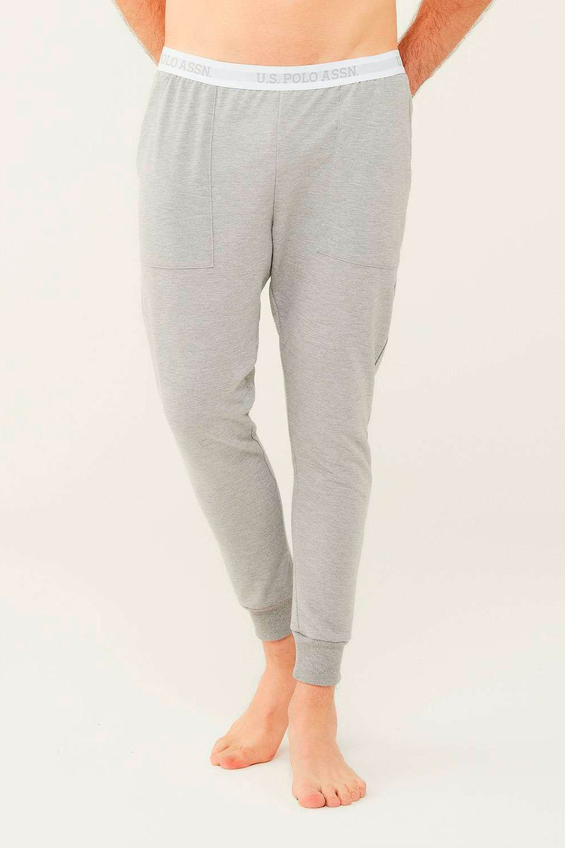 Мужские брюки с брендированной резинкой 18472 grey melange