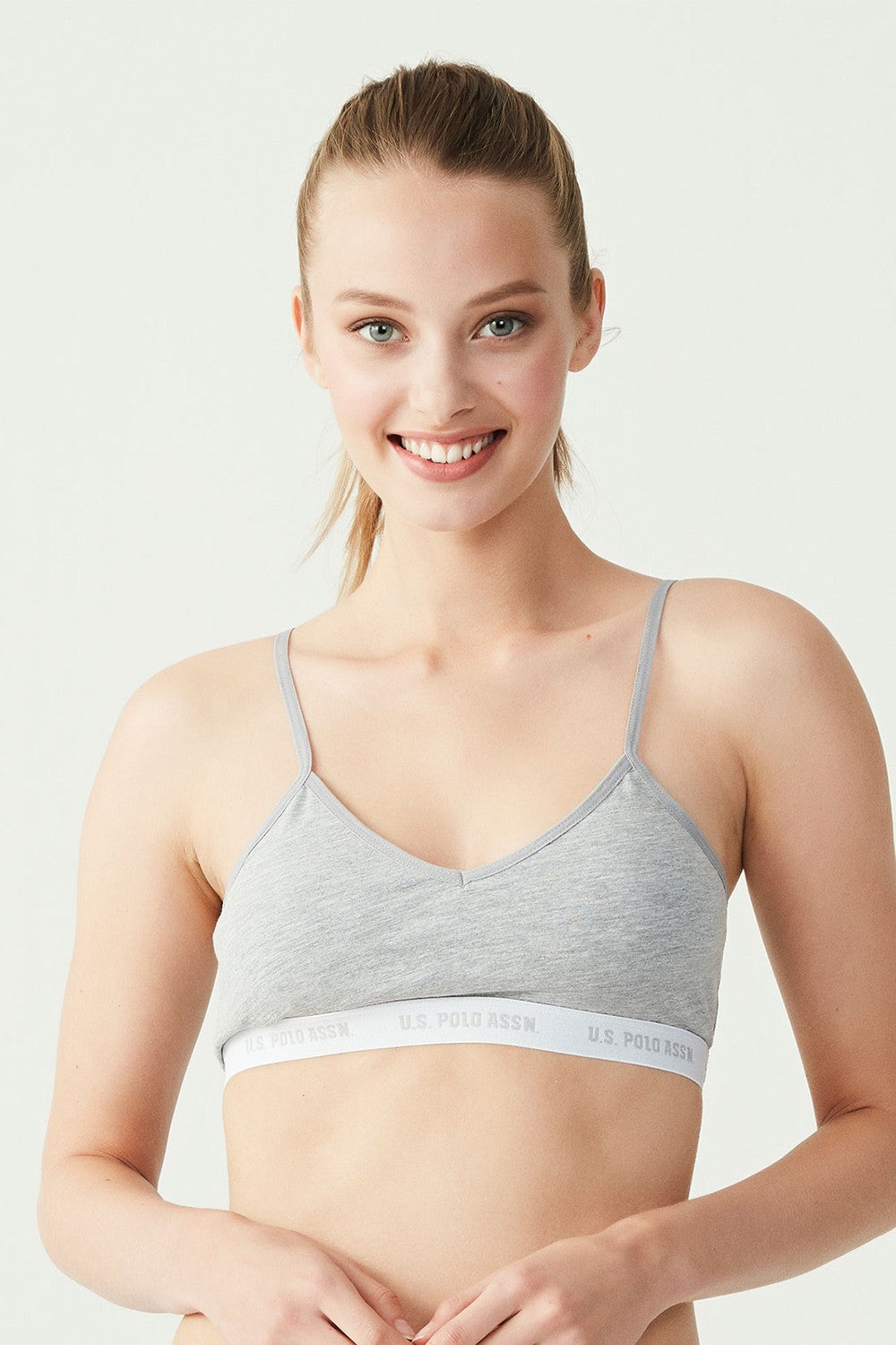 Хлопковый топ без косточек 66116 gray melange