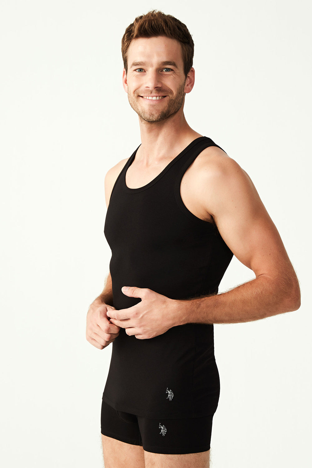 Мужской комплект с трусами шортами 80088 black