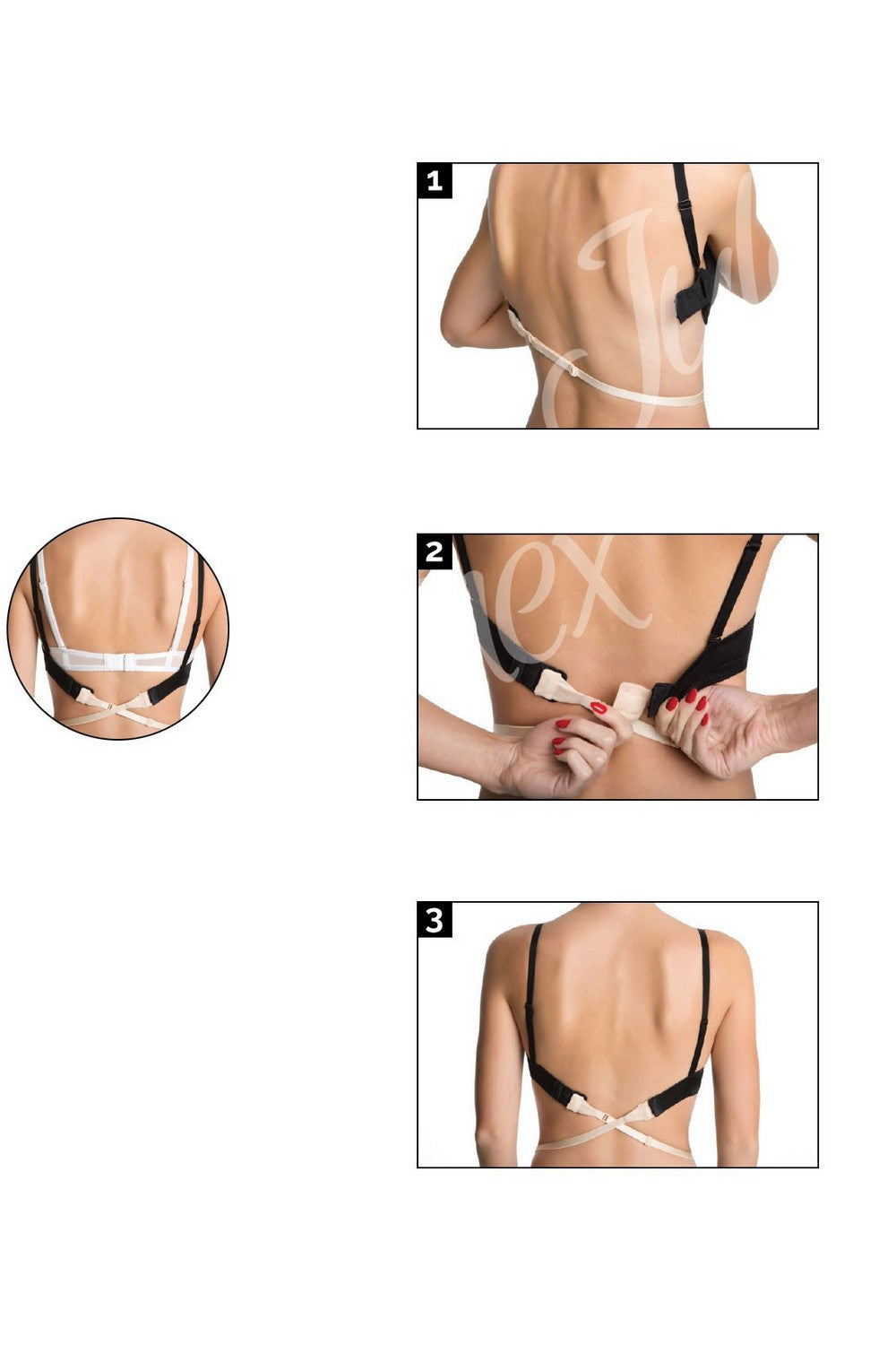 Бретель для понижения застежки бюстгальтера BA-05 двухрядная