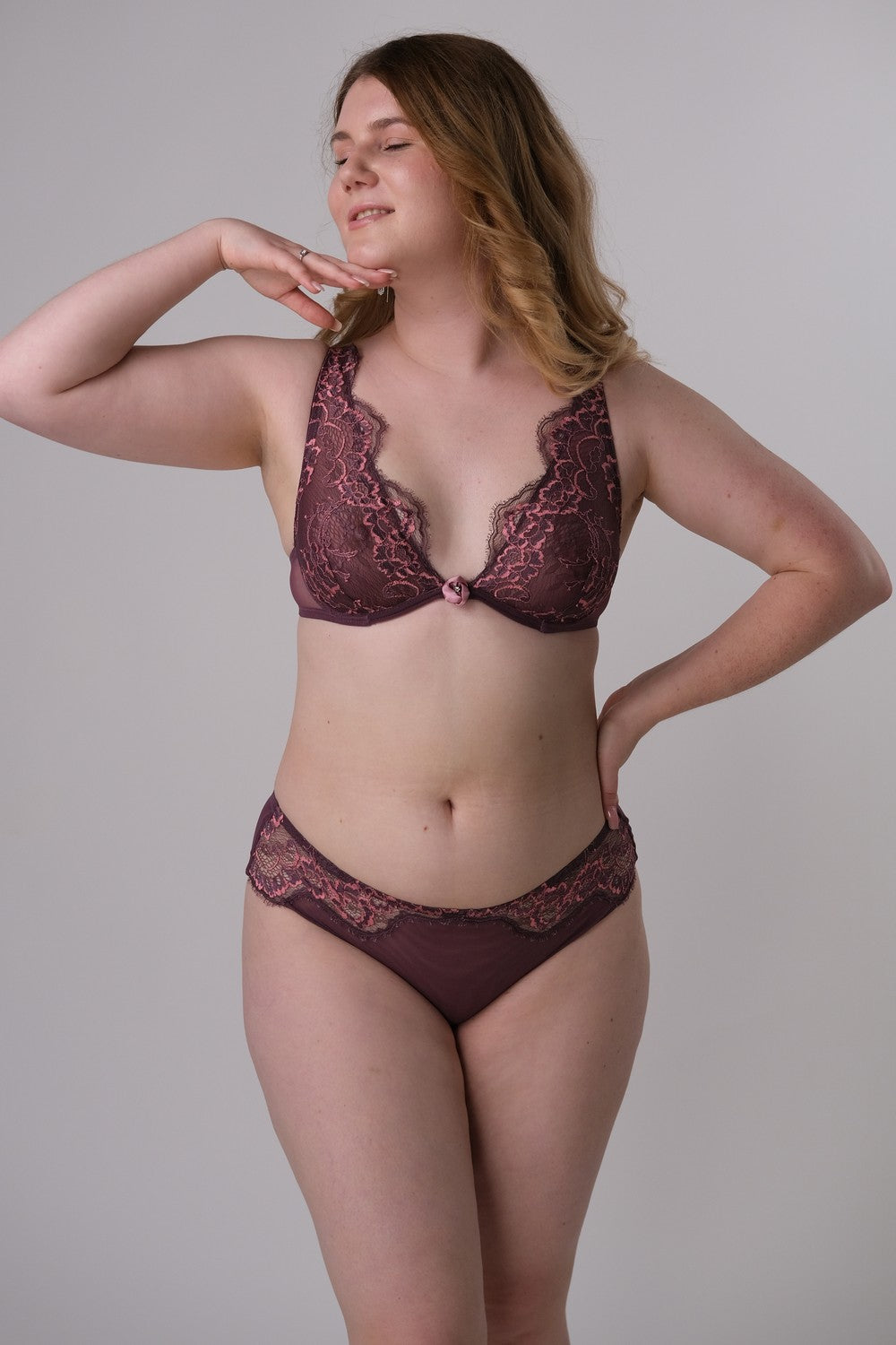 Бралет с кружевными чашками RG33 SDZ bordo