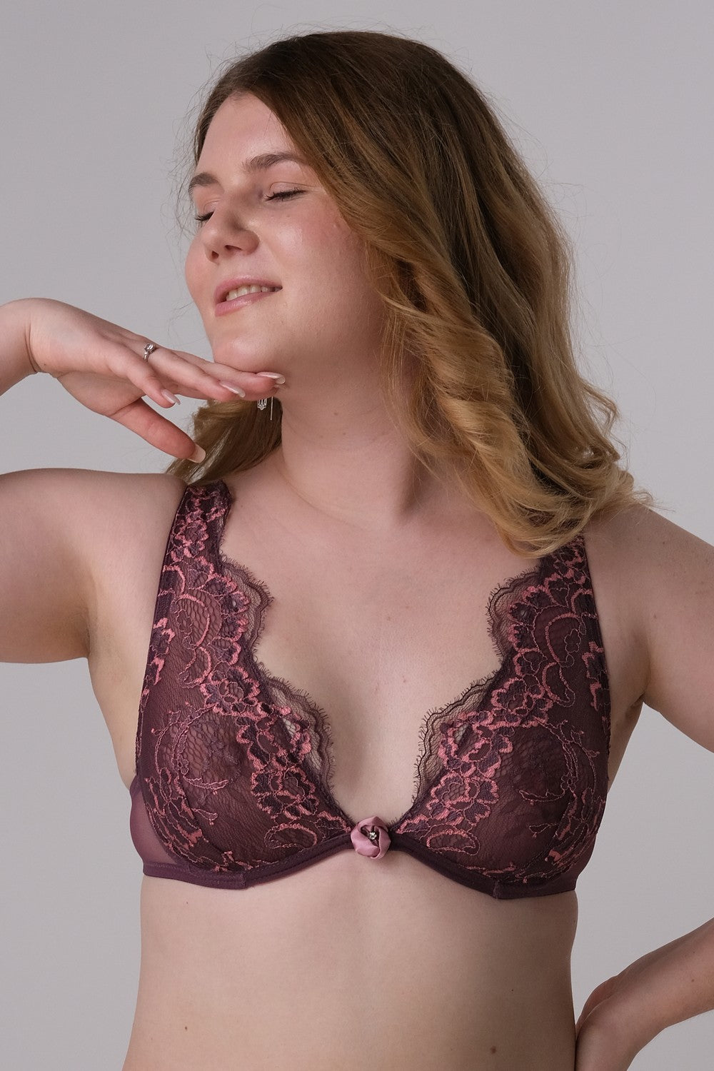 Бралет с кружевными чашками RG33 SDZ bordo