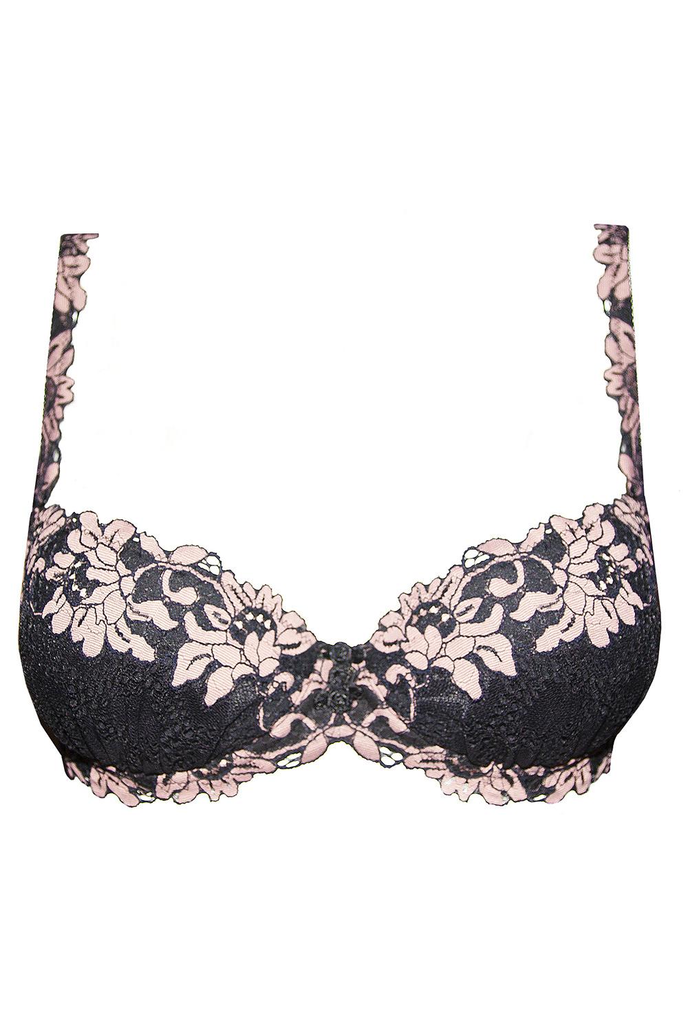 Бюстгальтер с вкладышами push-up 1720 Daniella black/rose