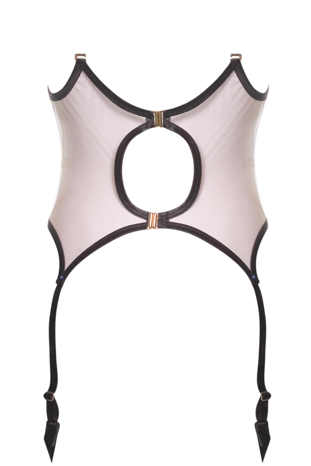 Широкий пояс для чулок 4166 Kleopatra beige/black