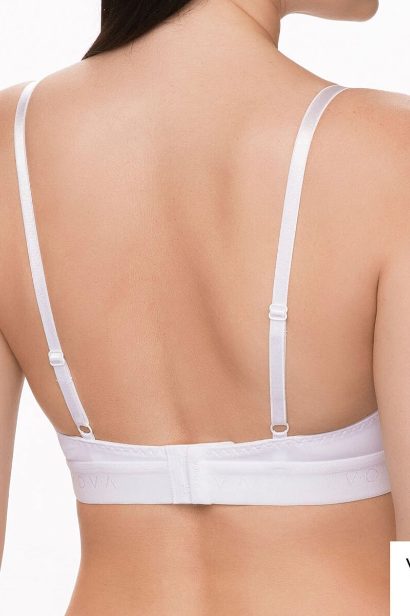 Мягкий бюстгальтер с кружевом V24115 Liza white