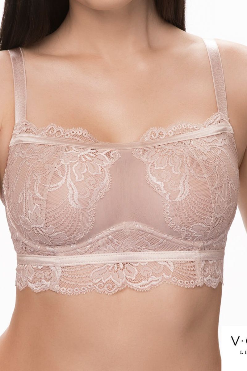 Кружевной бралет без косточек Laura V32519 silver peony