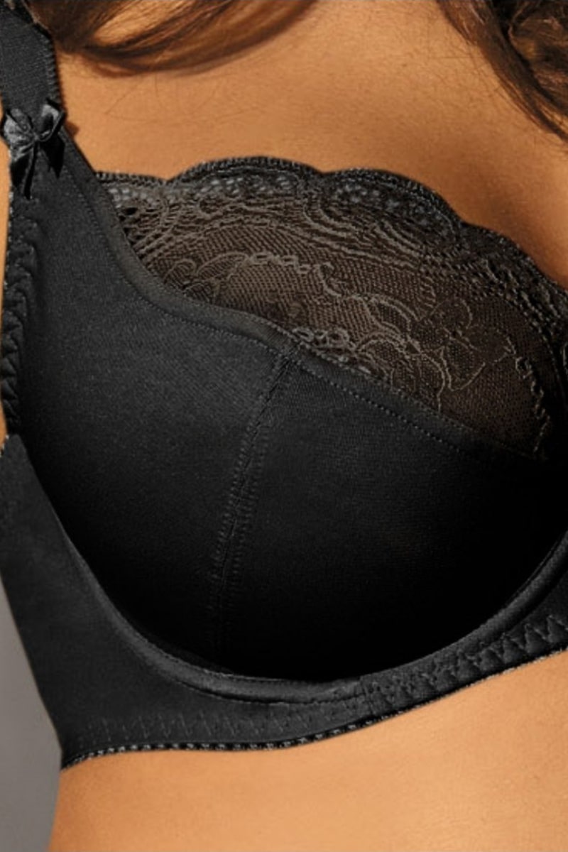Мягкий бюстгальтер с кружевом V64211 Snezhana black