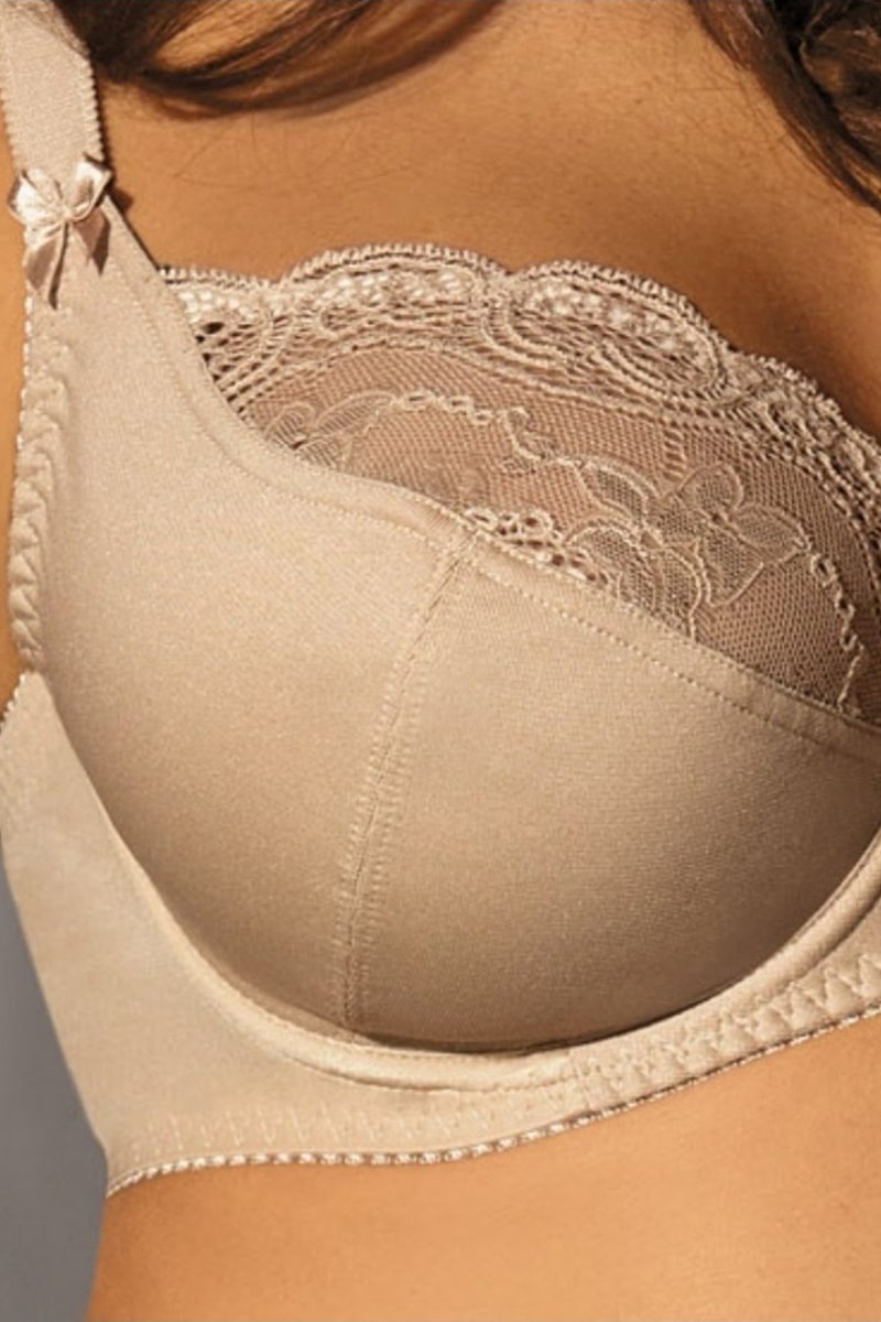 Мягкий бюстгальтер с кружевом V64211 Snezhana latte