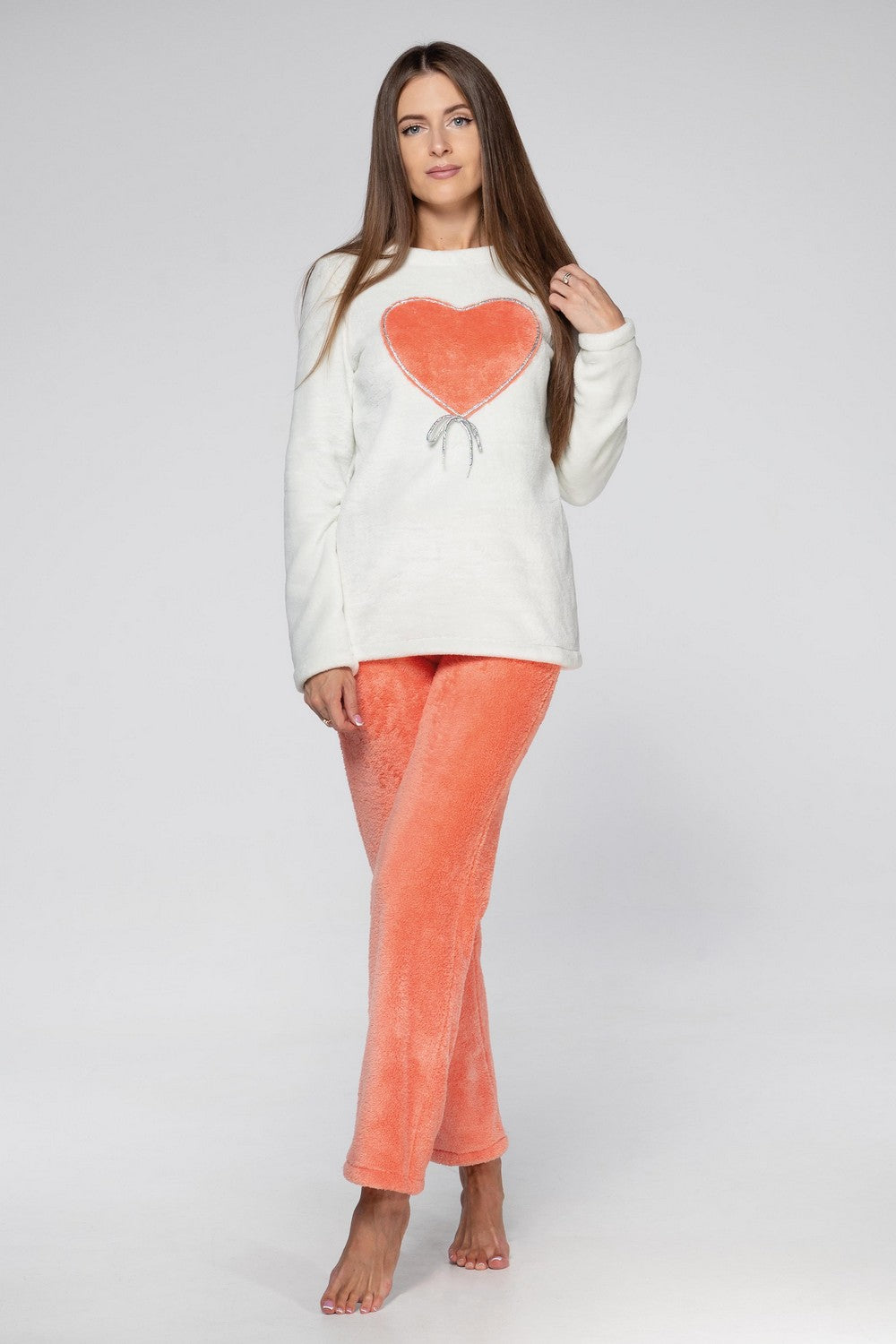 Домашний комплект с сердцем 1322/1 peach