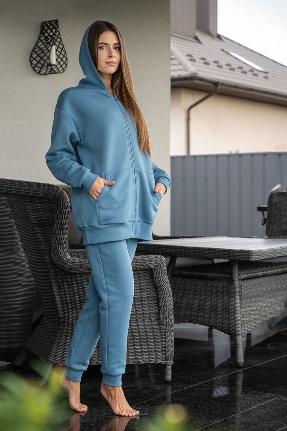 Хлопковый костюм с начесом 1420 jeans