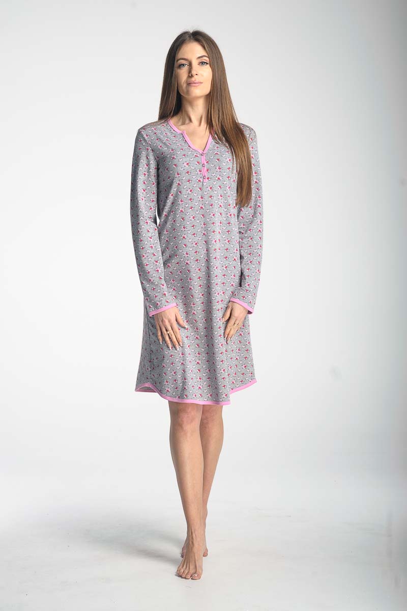 Хлопковая сорочка с принтом 906 melange