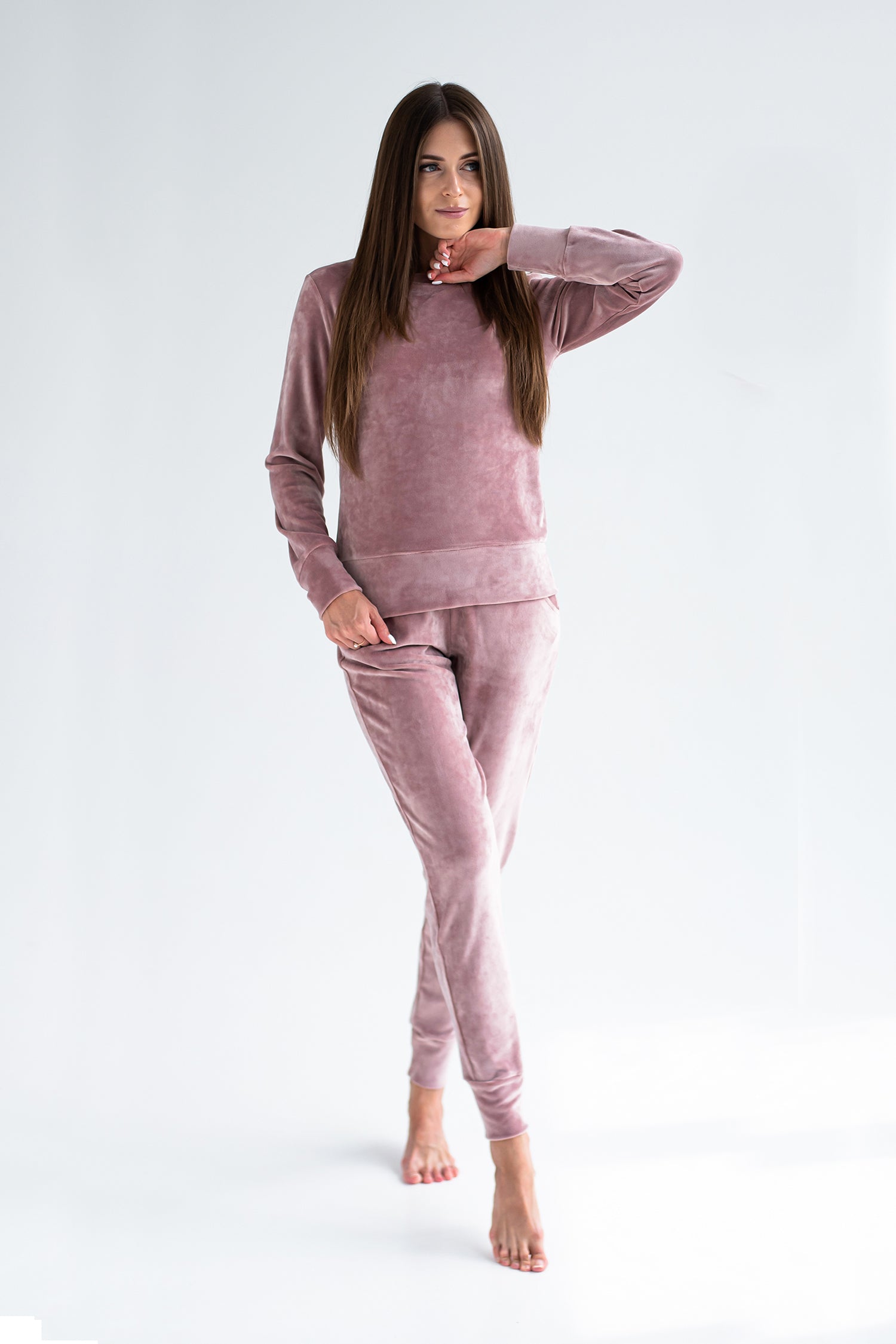 Велюровый комплект для дома 910 dark powder