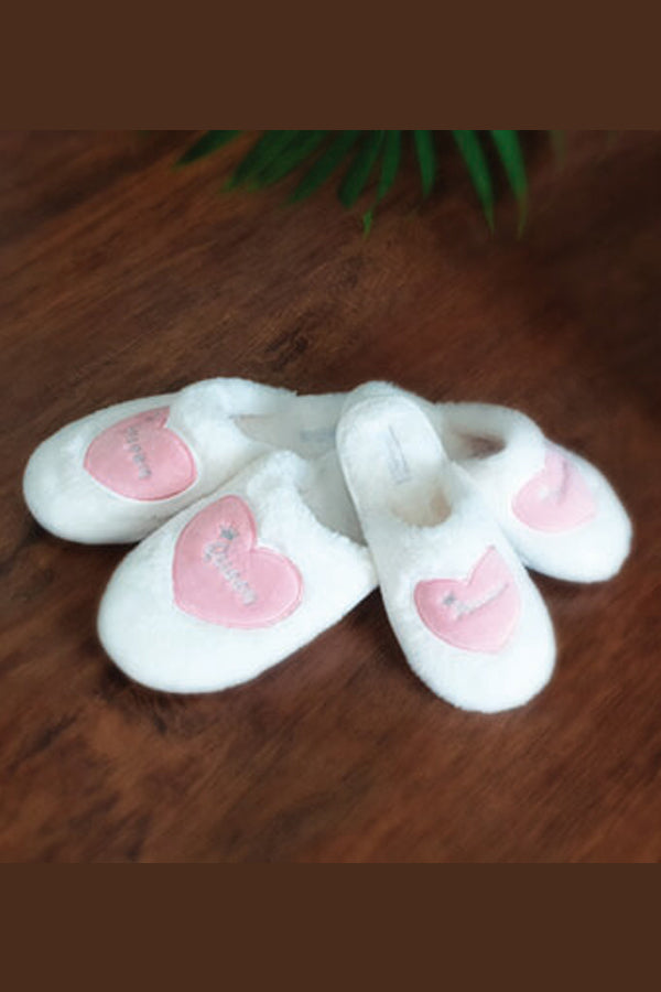 Домашние тапки с сердцем 011 milk