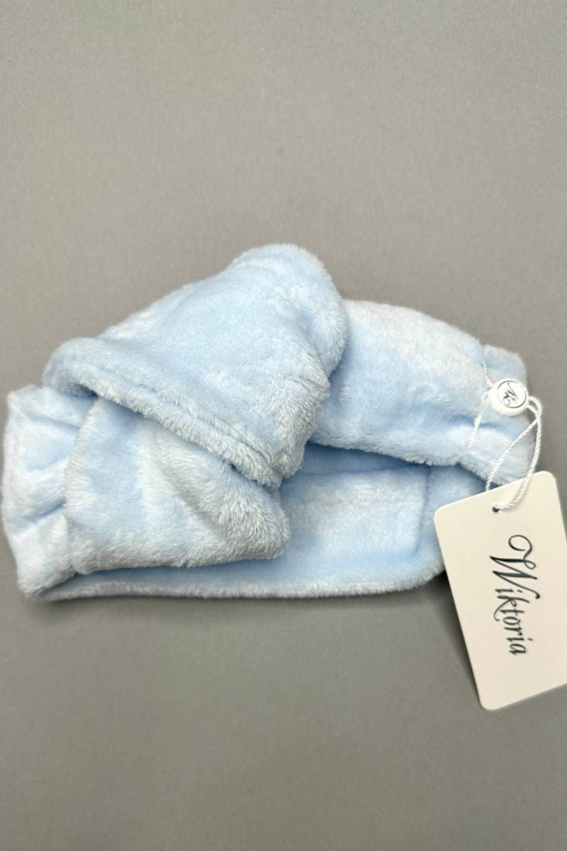 Флисовая повязка на голову blue